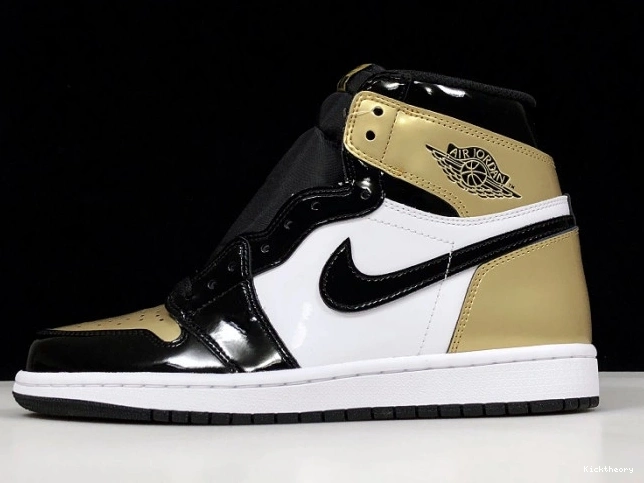 Kick Theory Retro Jordan Toe 1 Glod Air High 861428-007 0805